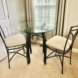 Glass  Table And Chairs