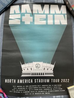 Rammstein NA 2022 Tour Poster