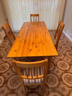 Classic Scandinavian dining set: IKEA Iggesund Table and 4 Chairs