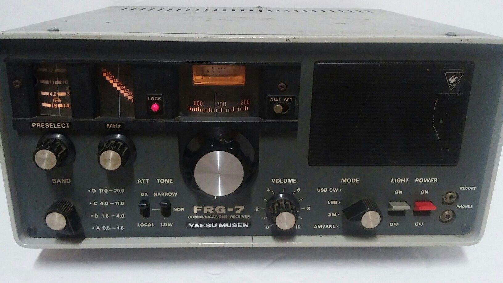 Vitage YAESU Musen FRG-7 Communications RECEIVER Shortwave RADIO Ham. Untested sold As Is!.