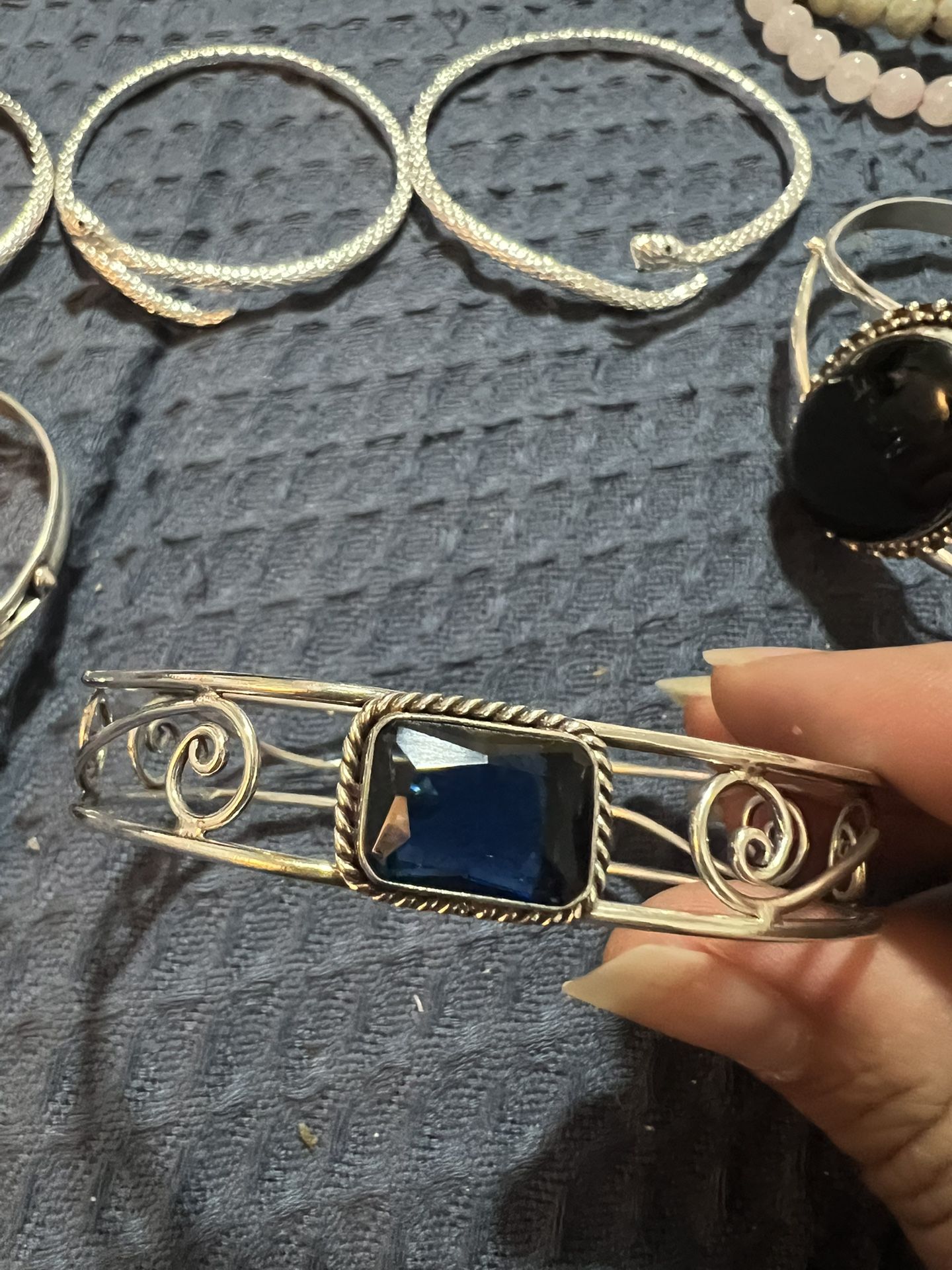 Silver Gemstone Bracelets S925