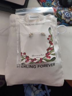 Sterling silver earrings December Holly