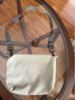 Tory Burch gray leather shoulder bag