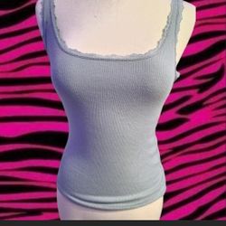 Baby Blue Lace Tank Top