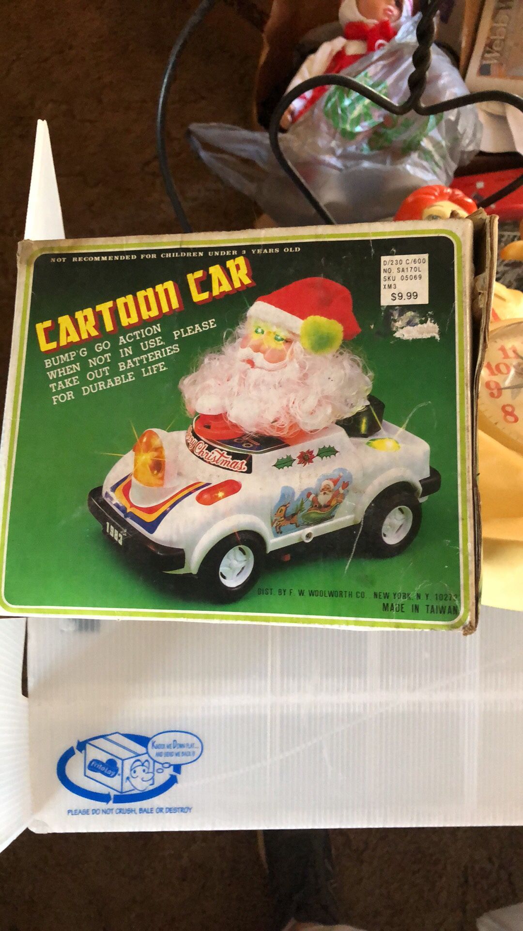Cartoon Car With Santa