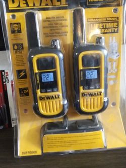 Heavy duty DeWalt walkie talkies