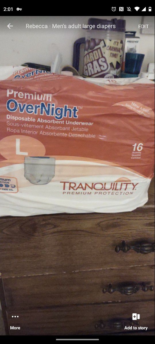 Unisex Adult Diapers Super Absorbent Size Large 