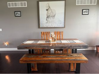 Custom one of a kind Indian rosewood dining table!