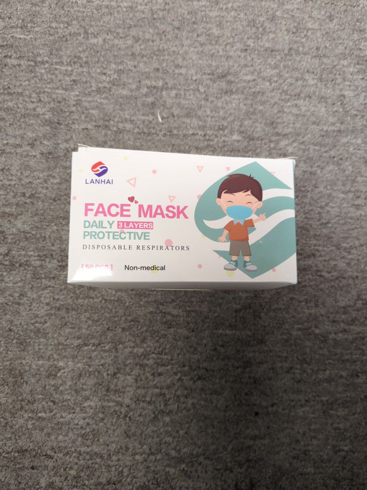 Child 3 Ply Disposable Face Masks Case of 2,000 (40 Boxes Of 50)