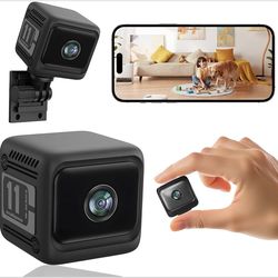 Spy Camera Hidden Camera, 4K Mini Cameras with Motion Detection, for Nanny Cam Wireless Surveillance for Indoor Home and Office Black