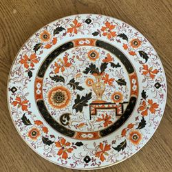 Antique Masons Ashworth Ironstone China Plate Rayner Pattern Oriental Org Blk 9"