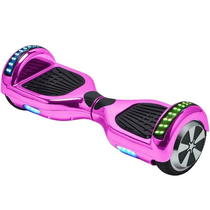 Brand new chrome plated Bluetooth hover board with color changing bumper lights . UL2272 certified