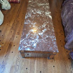 Vintage Italy  2 End Tables And Coffee Table With Marble Table Top