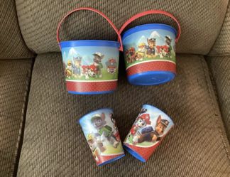 Paw Patrol 2 Buckets and 2 Cups