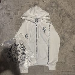 Designer White Zip Up