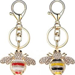 2PCS Bee Keychains