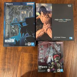 Bandai SH Figuarts Berserk Guys Berserker Armor Demon Slayer Akaza Kaiyodo Attack On Titan Eren 