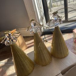 Avon Vintage Christmas Ornament Glass Angels 1990’s (5) Total