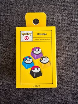 Pokemon x Target Pokeball Keycaps Keyboard Key Caps 4pc Limited Edition Drop