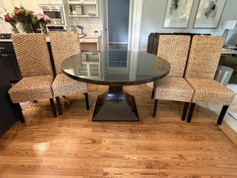 Z Gallerie 54” Round Pedestal Dining Table Only