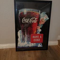 Coca Cola ‘Sprite Boy’ Framed Glass Picture