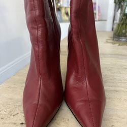 Saks Fifth Avenue Leather red boots 