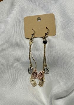 Gold Plated Dangle Earrings 