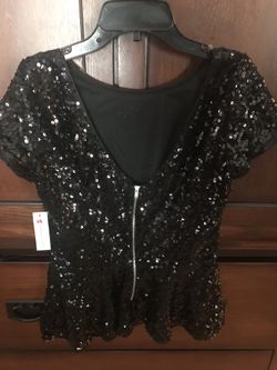 Brand New Black Sequin Shirt