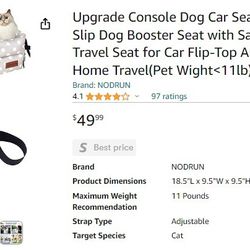 <Free Delivery>Pet Car Seat, Carrier, Non-Slip Booster for Car