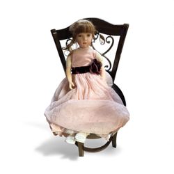 Wayling Court of Dolls by Jenny Marci  25”Limited Edition Porcelain Collector Doll she has some discoloration on body please look at pictures for wear