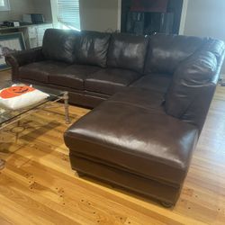 Large Leather Couch 