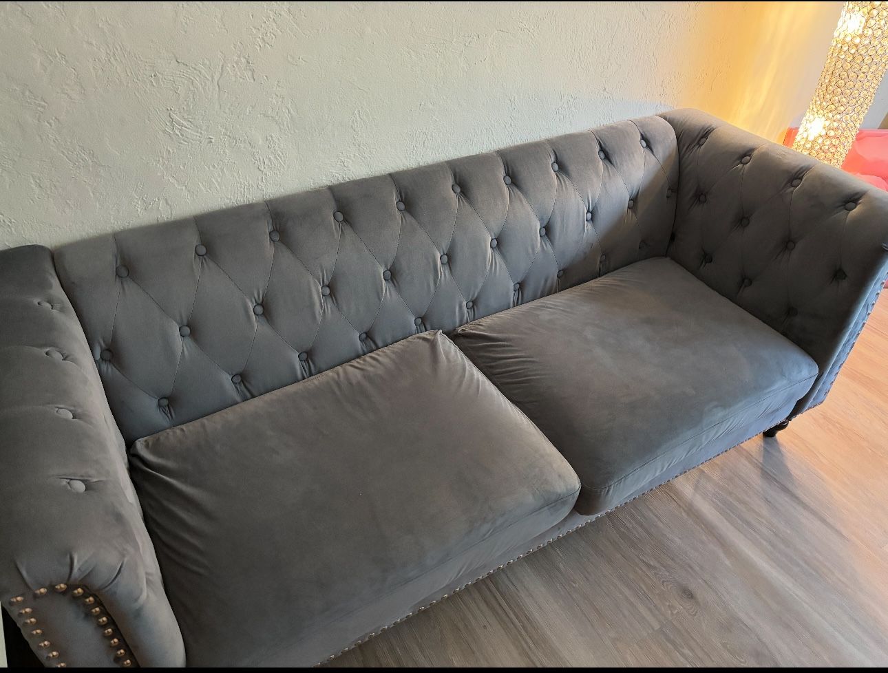 Grey Couches And Bench