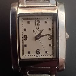 Bulova White Dial Stainless Steel Women's Watch