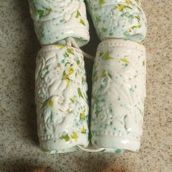 Vintage 1970 Large Ceramic Macrame Bead's