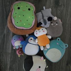 Squishmallow Bundle(6) Just Stuffed Animals(3) All In Perfect Condition No Stains Or Tears 