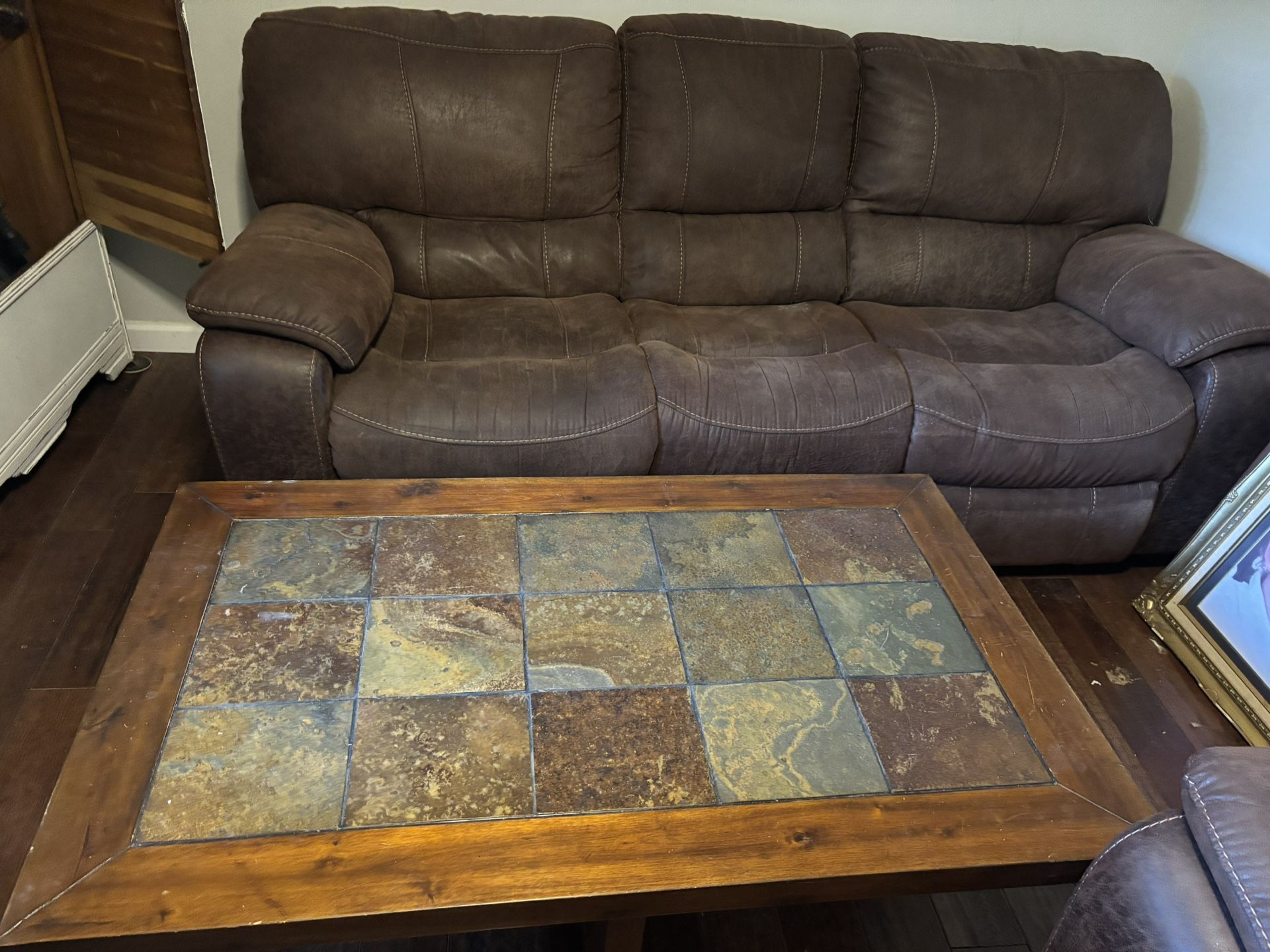 Sofa Set With Coffee Table And Two End Tables. One Not pictured.