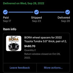 Bora 3 inch Wheel Spacers 6 Lugs For Tundra Ram Or Chevy