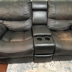 2 Leather Couches 