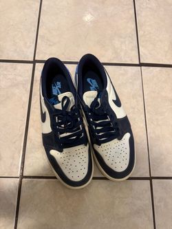 Nike Air Jordan 1 Low White Navy Sneakers