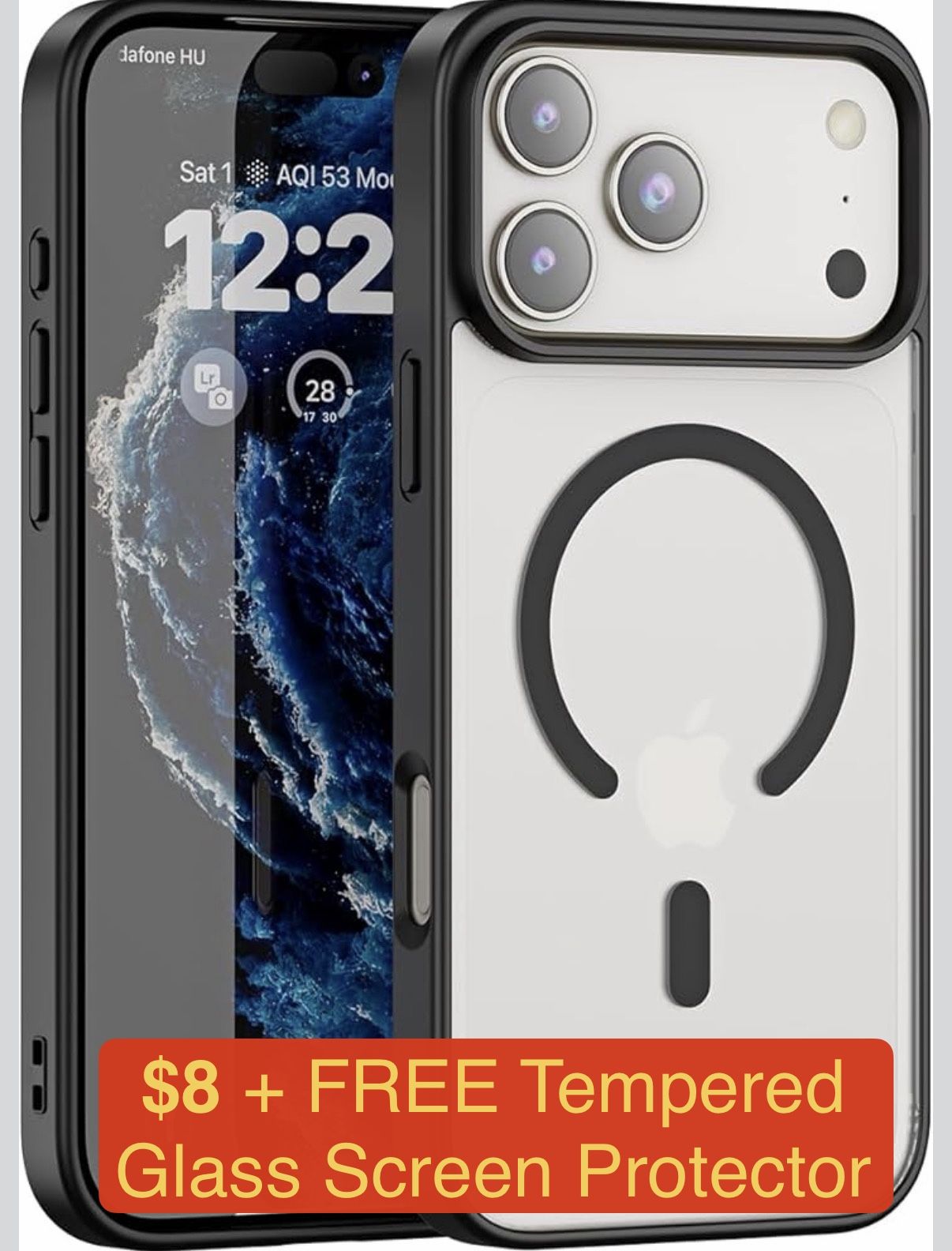 New Clear Acrylic Magnetic Iphone 17 pro, Pro Max, Air Case