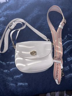 Coach beige/cream leather bag