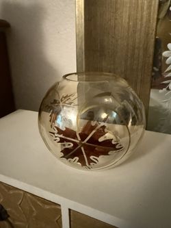 Vintage Glass Candle Holder Or Vase