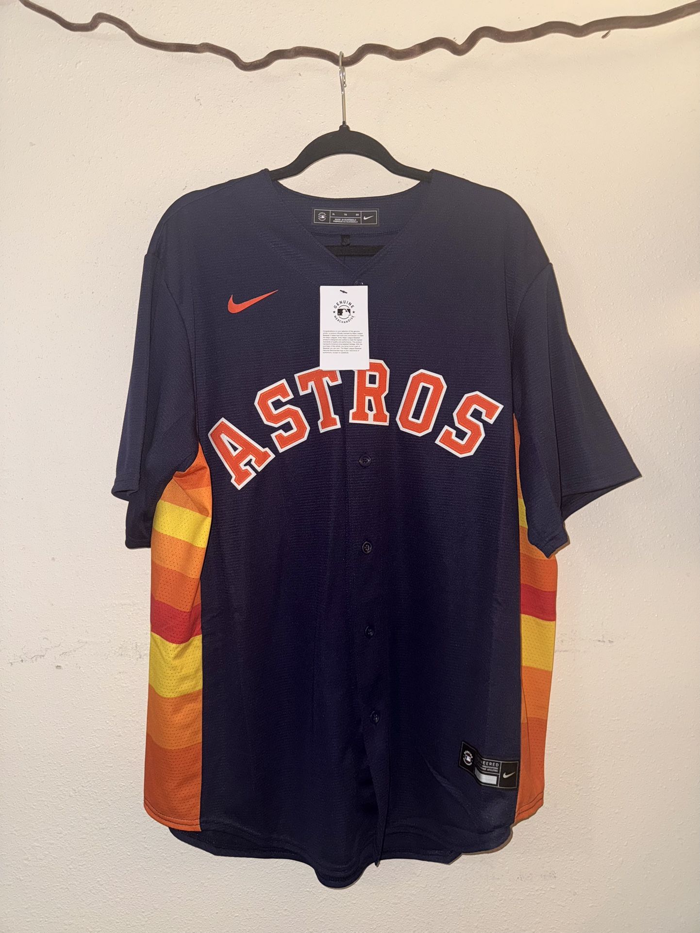 JUSTIN VERLANDER HOUSTON ASTROS MENS JERSEY - NAVY BLUE