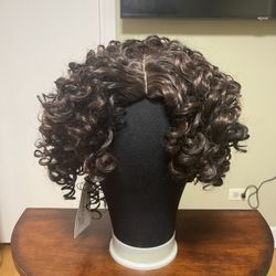 Brown Curly Wig 