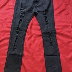 Men's Black Distressed Skinny Jeans (Located in Woonsocket, RI)