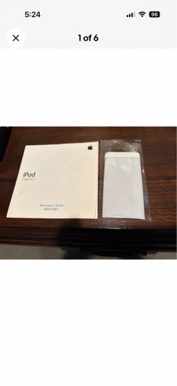 iPod Nano 1st generation suede sleeve and  quick start booklet