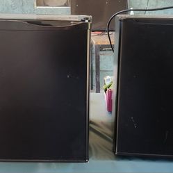 Black Mini Freezer And Mini Fridge