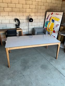 ✨ Modern White Walnut Ceramic Dining Table ✨ ($10 delivery )