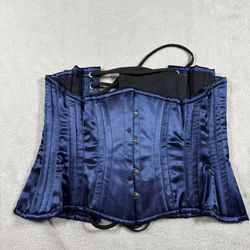 Orchard Corset  Women Size 26 Stain Bust Hook in Front Lace in Back Waspie #2601