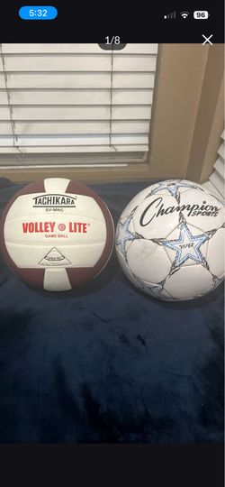 2- pack Brandnew Tachikara Etite volley ball and used champion  viper sports schher ball - tachikara is 28 dollars and champions is 7 dollars  total b
